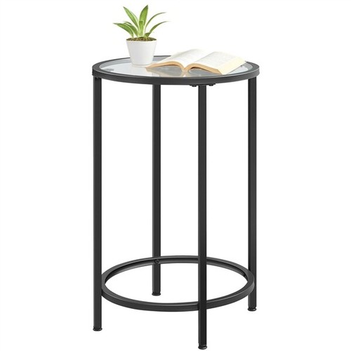 Round tall end table - round,